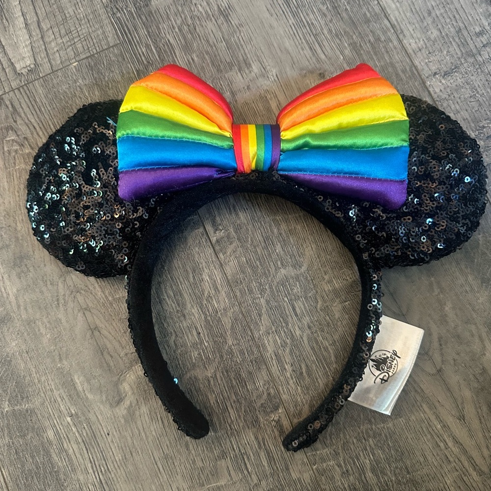 Disney Rainbow Sequin Minnie Mouse Ears Headband